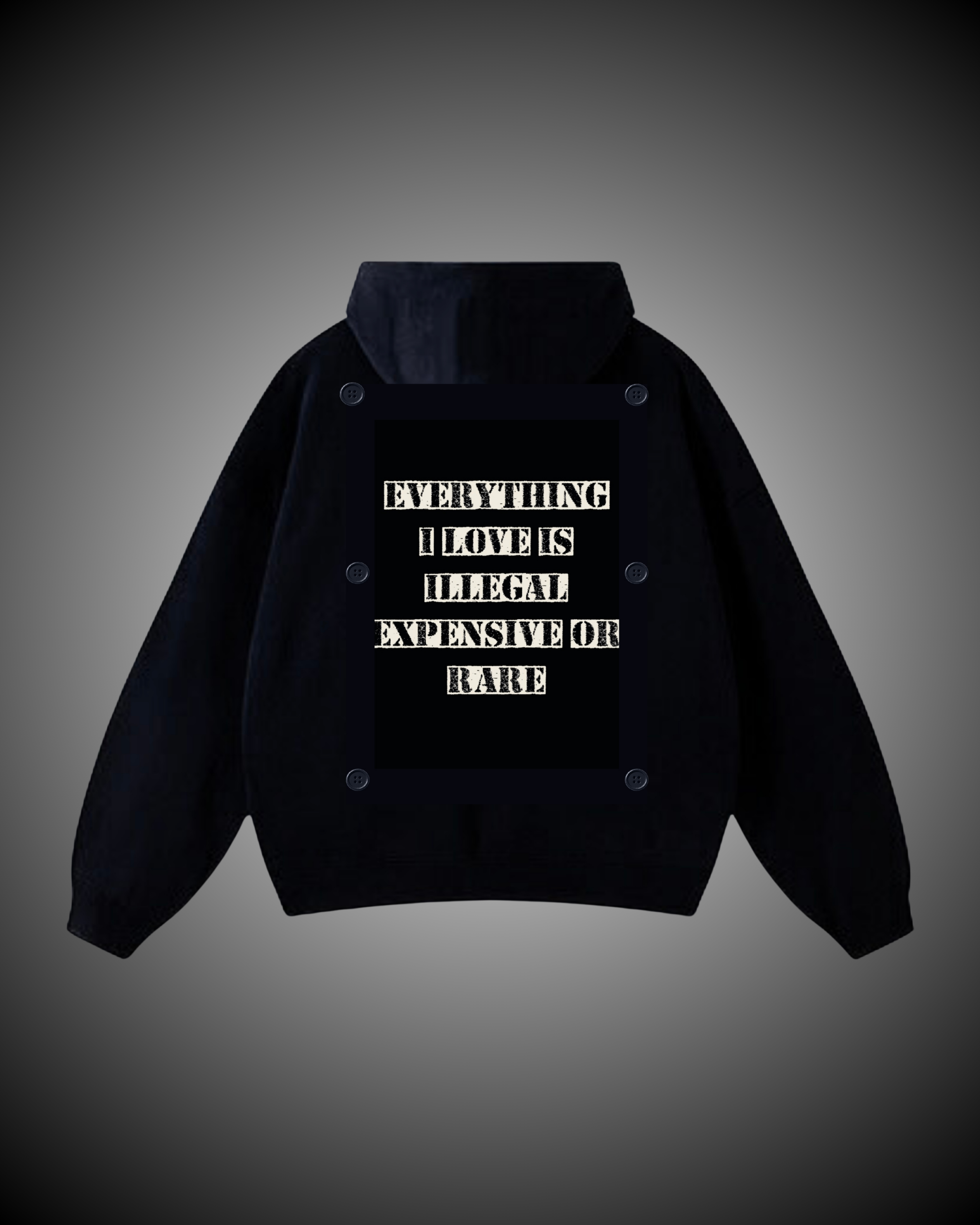 1 HOODIE  WITH ALL 5 PATCHES DESIGNS WITH HOODIE